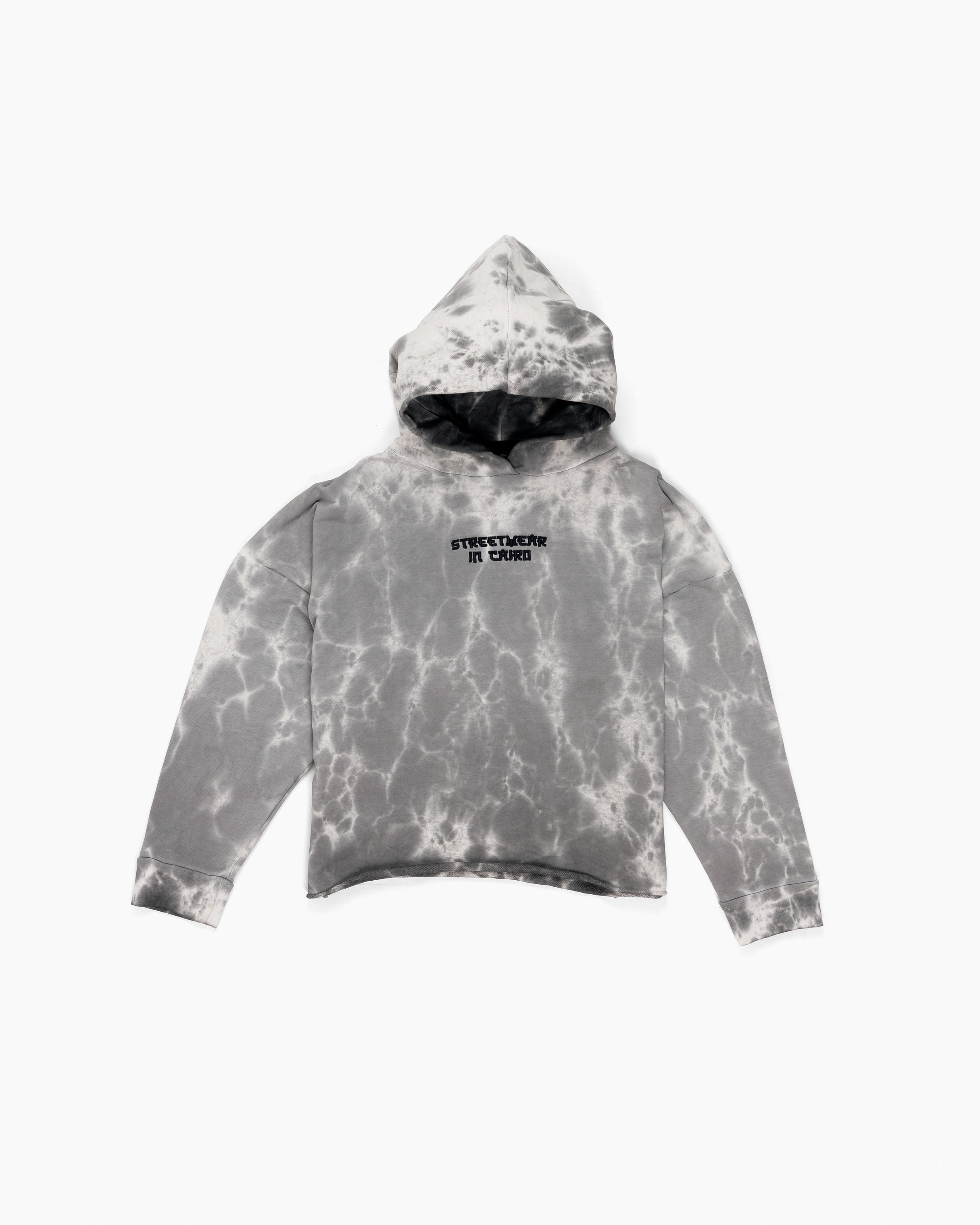 Scripted Shadows Cropped Hoodie