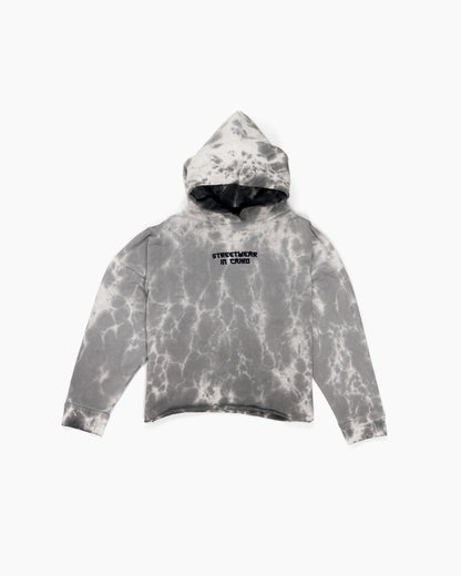 Scripted Shadows Cropped Hoodie