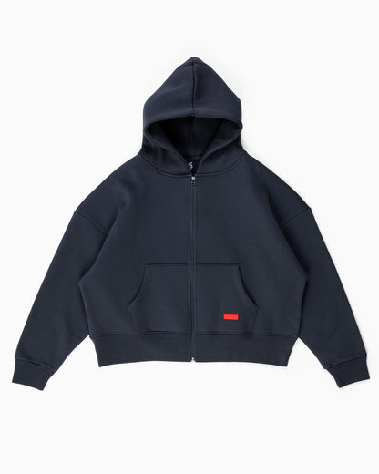 Streetwear Essential Boxy Zip Hoodie