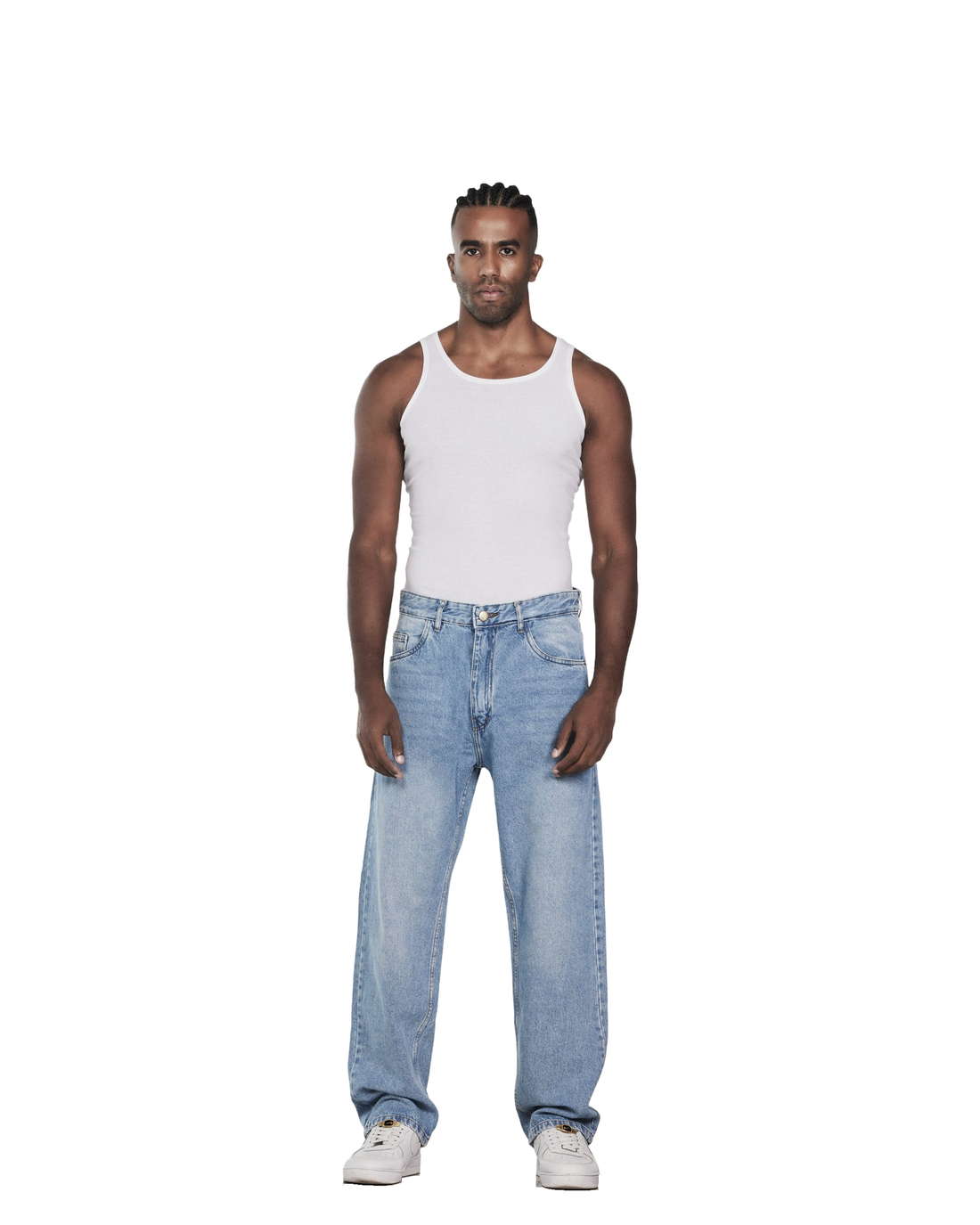 Streetwear Baggy Fit Jeans In Blue