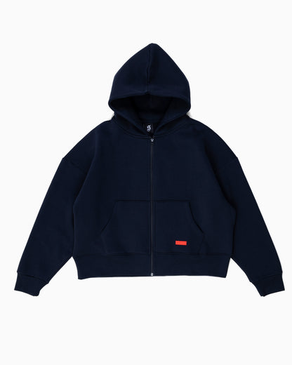 Streetwear Essential Boxy Zip Hoodie