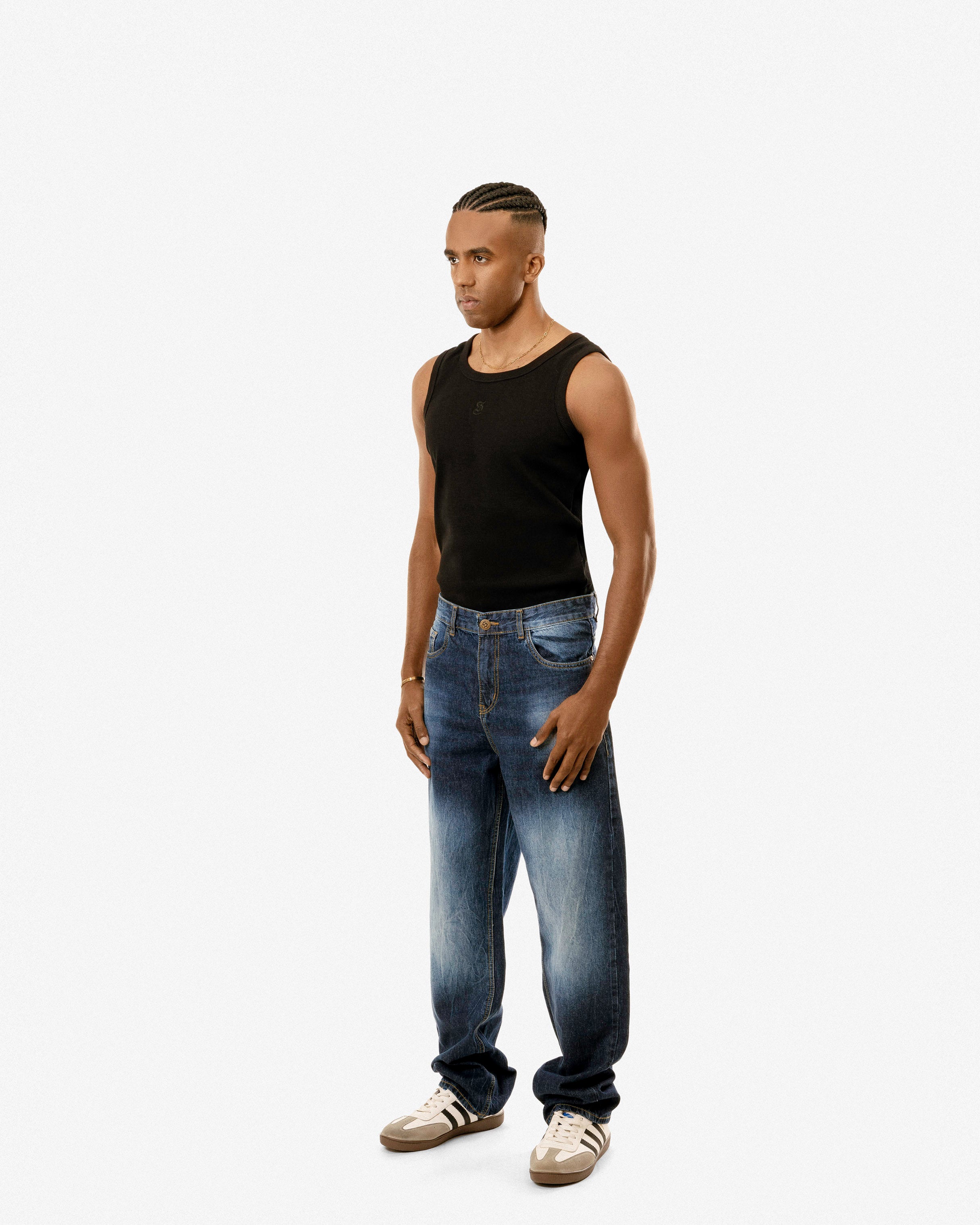 Electric Blue Baggy Jeans