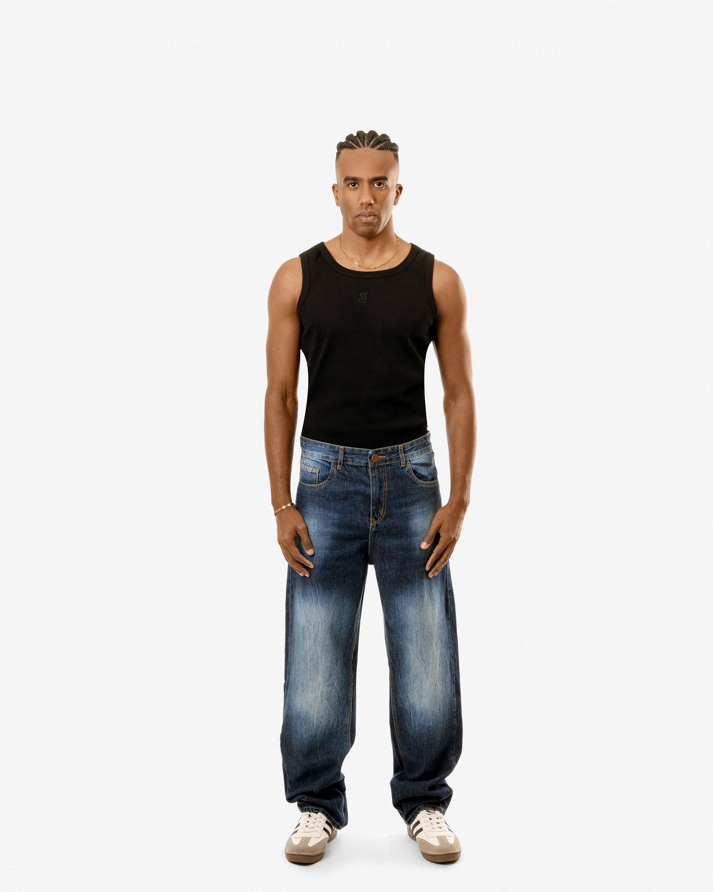 Electric Blue Baggy Jeans