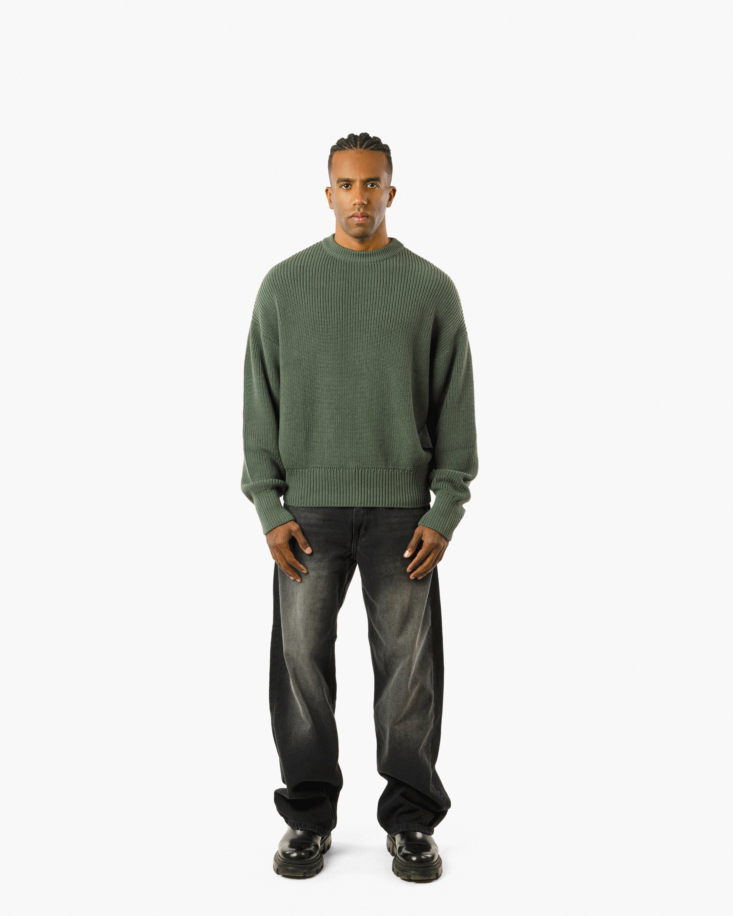 Streetwear Essential Boxy Knit Sweater