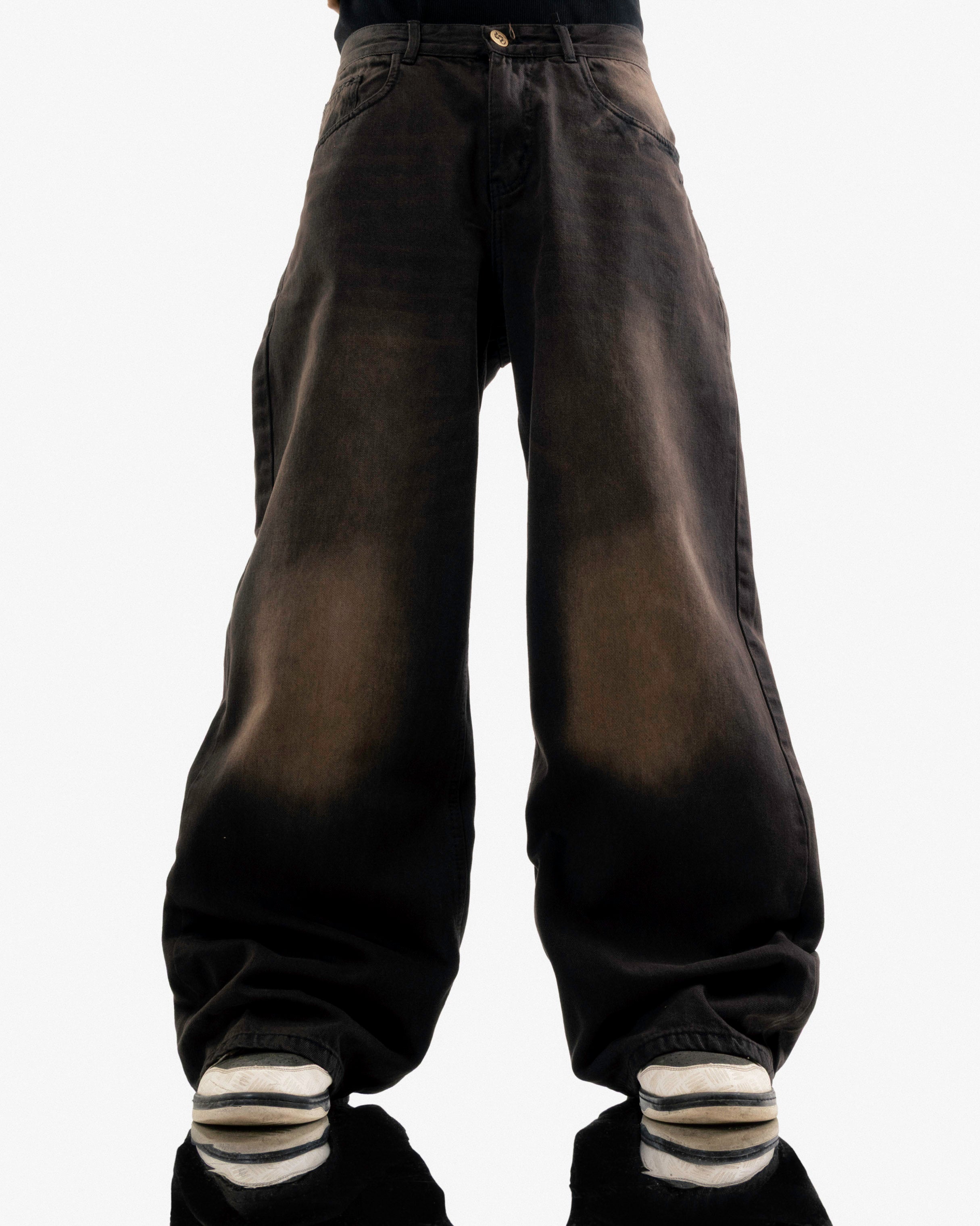 Extreme Super Baggy Jeans Vintage Brown