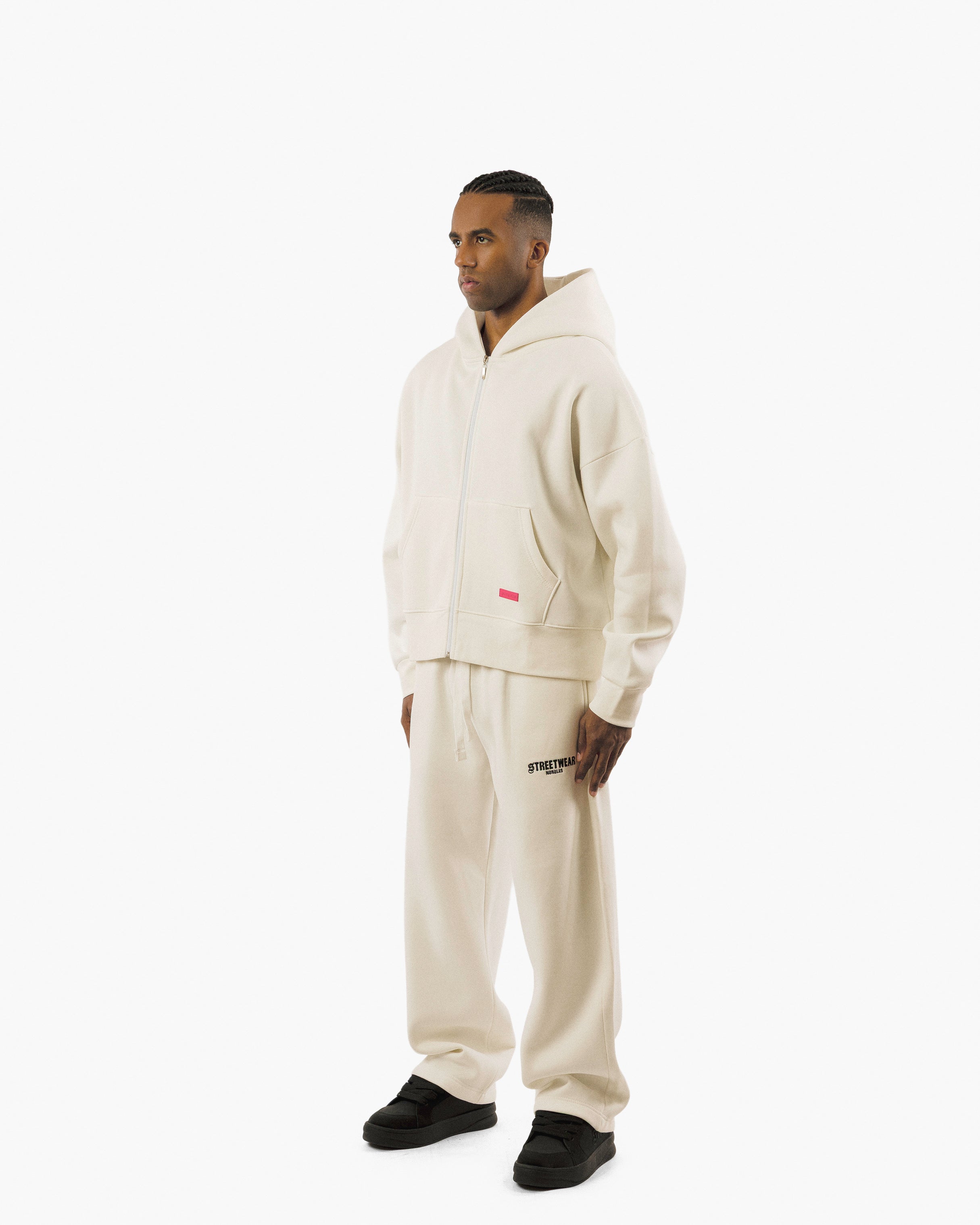 Streetwear Essential Boxy Zip Hoodie