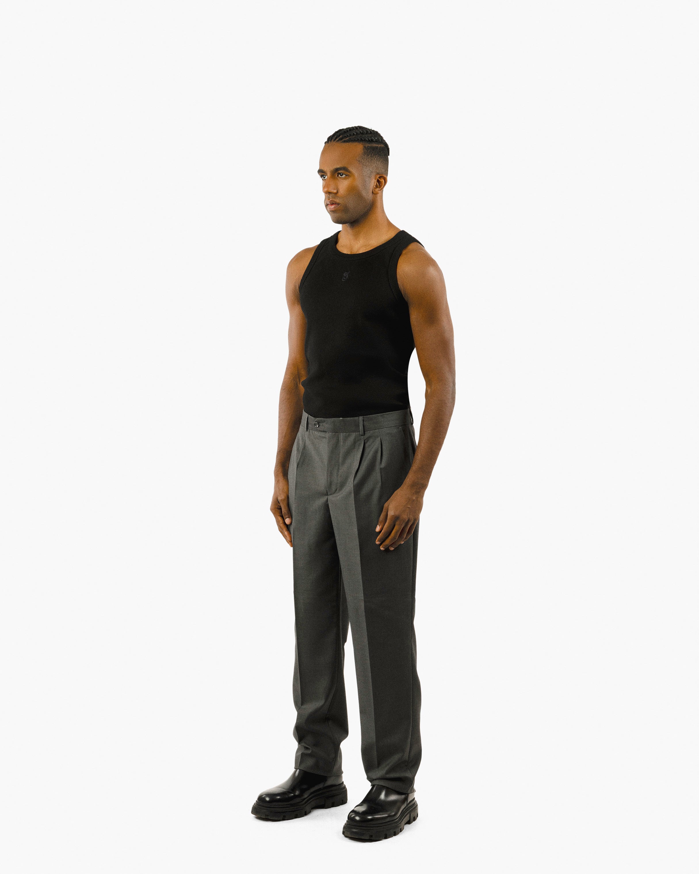 Streetwear Essential Pleated Wide Pants