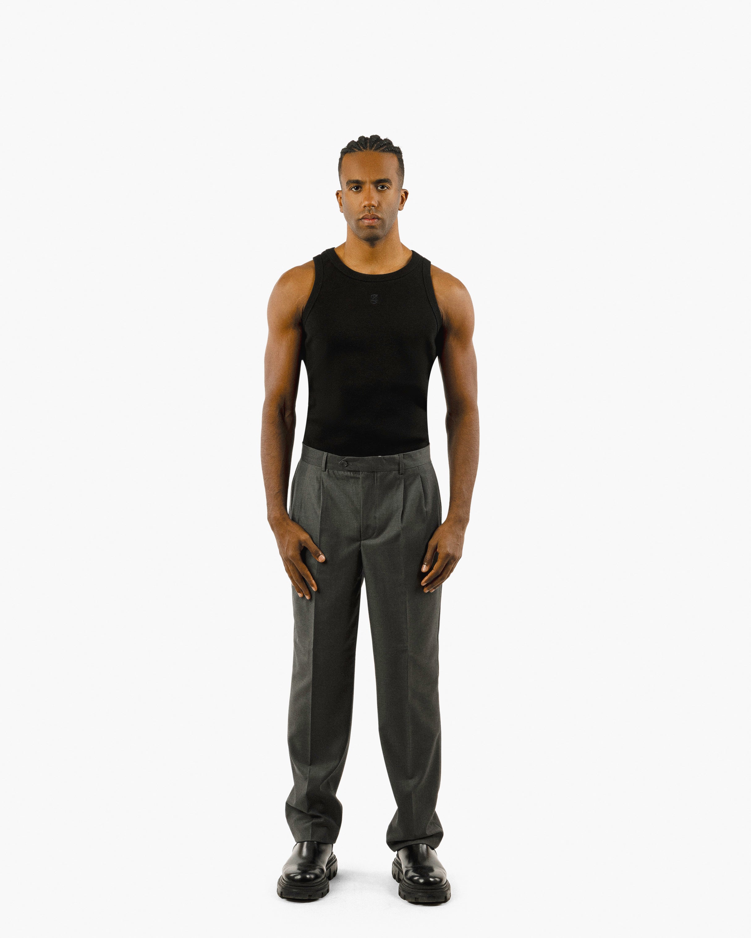 Streetwear Essential Pleated Wide Pants