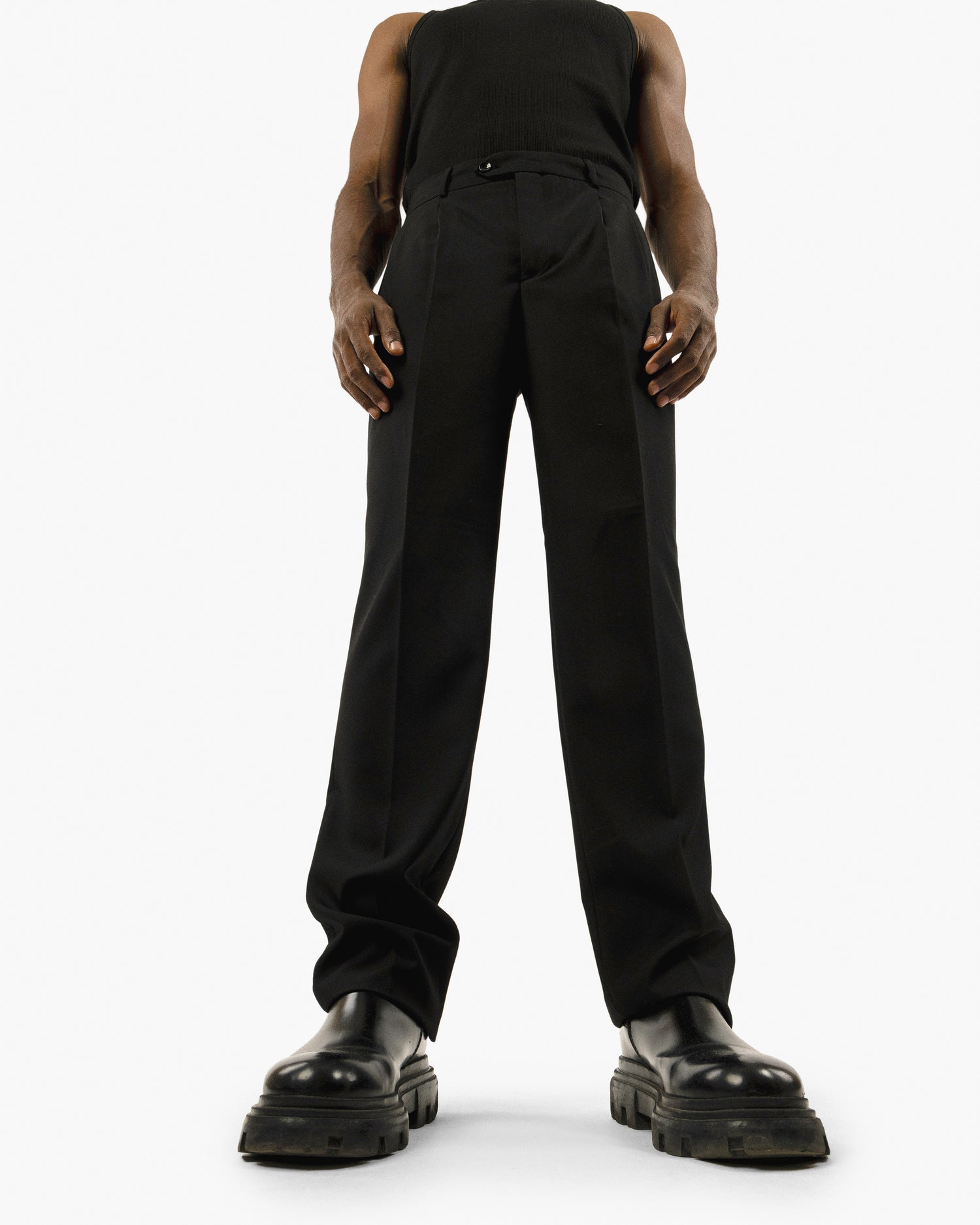 Streetwear Essential Pleated Wide Pants