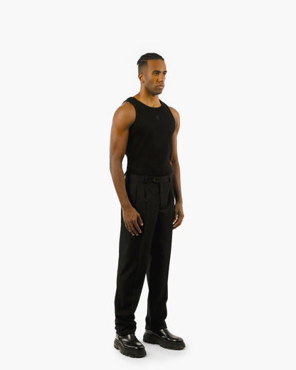 Streetwear Essential Pleated Wide Pants