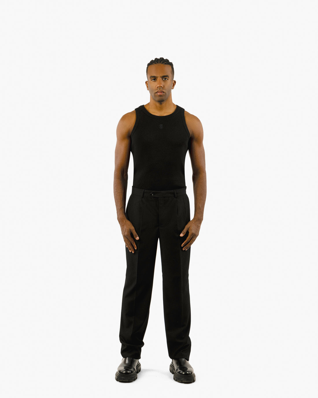 Streetwear Essential Pleated Wide Pants