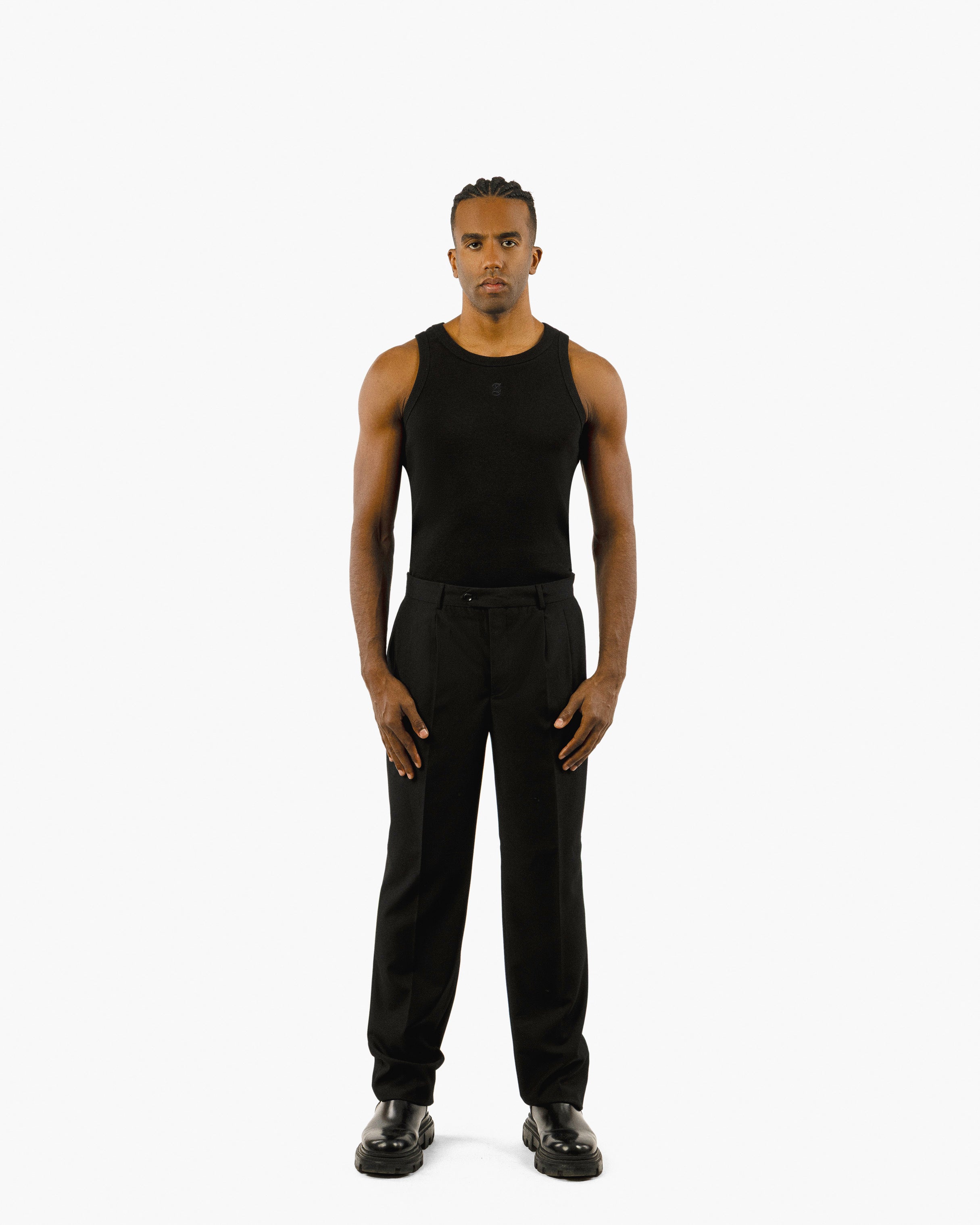 Streetwear Essential Pleated Wide Pants