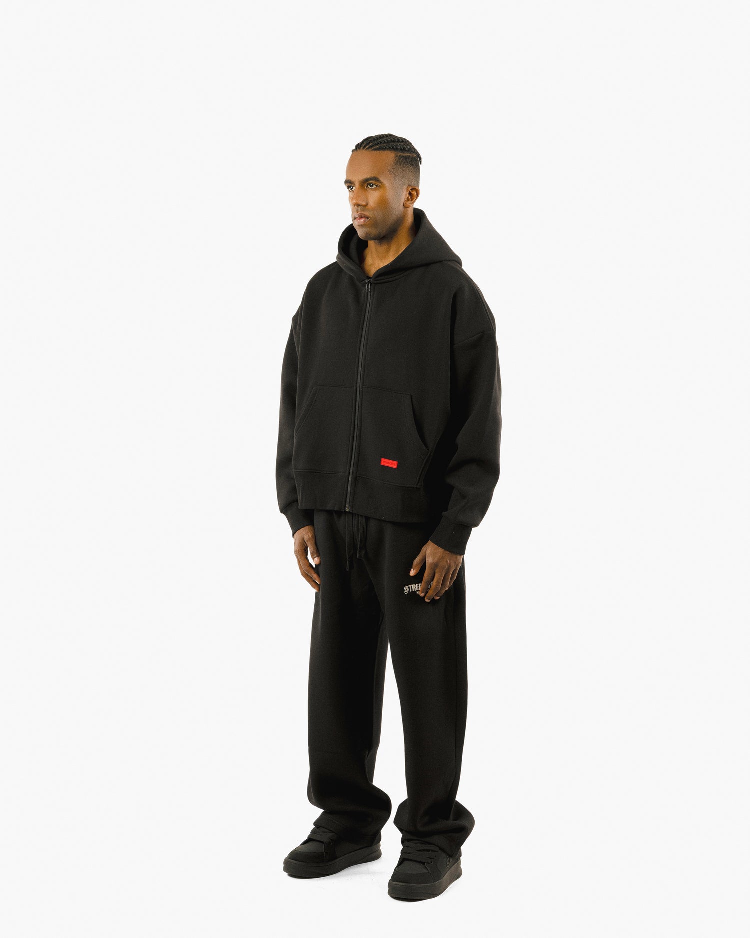 Streetwear Essential Boxy Zip Hoodie