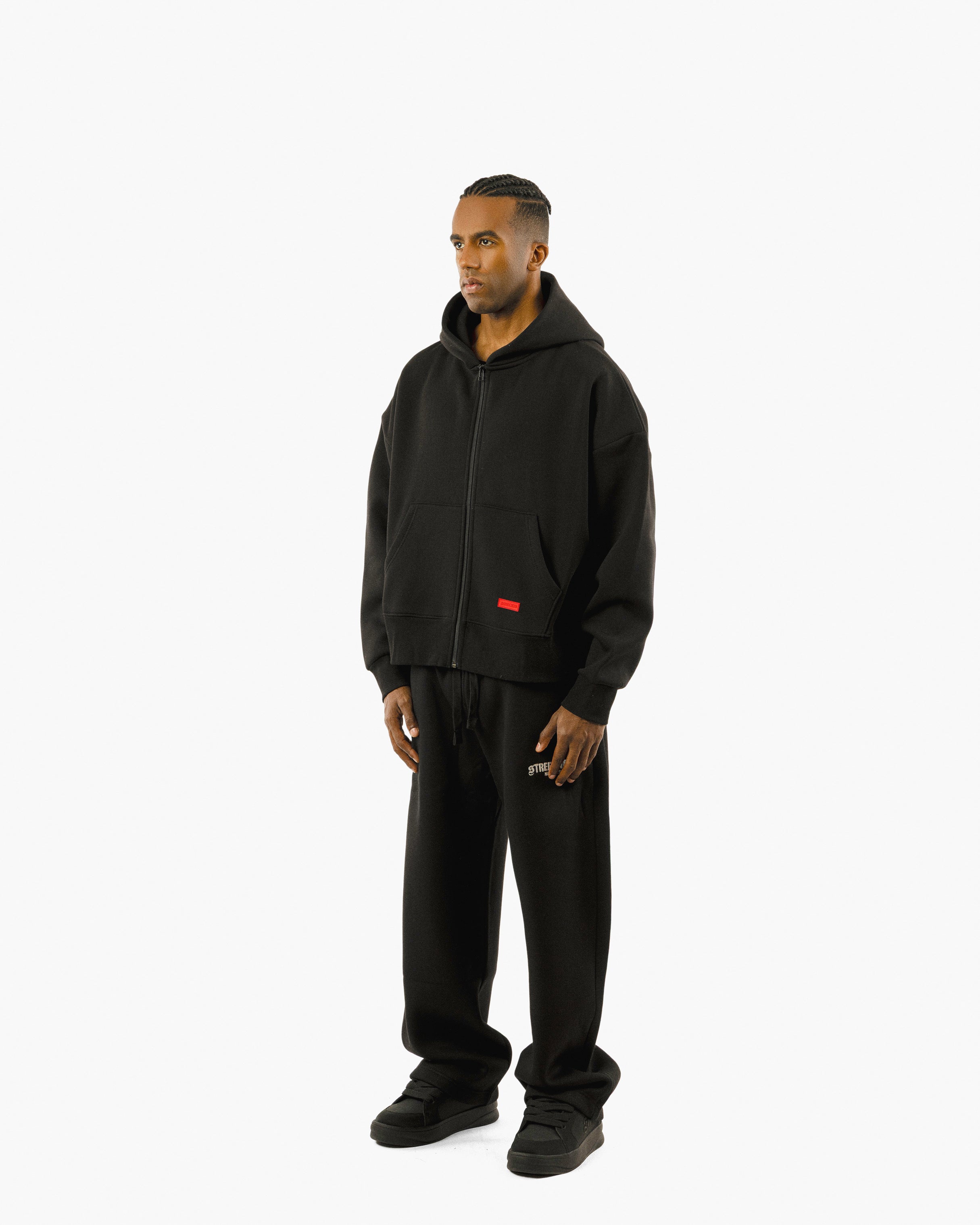 Streetwear Essential Boxy Zip Hoodie