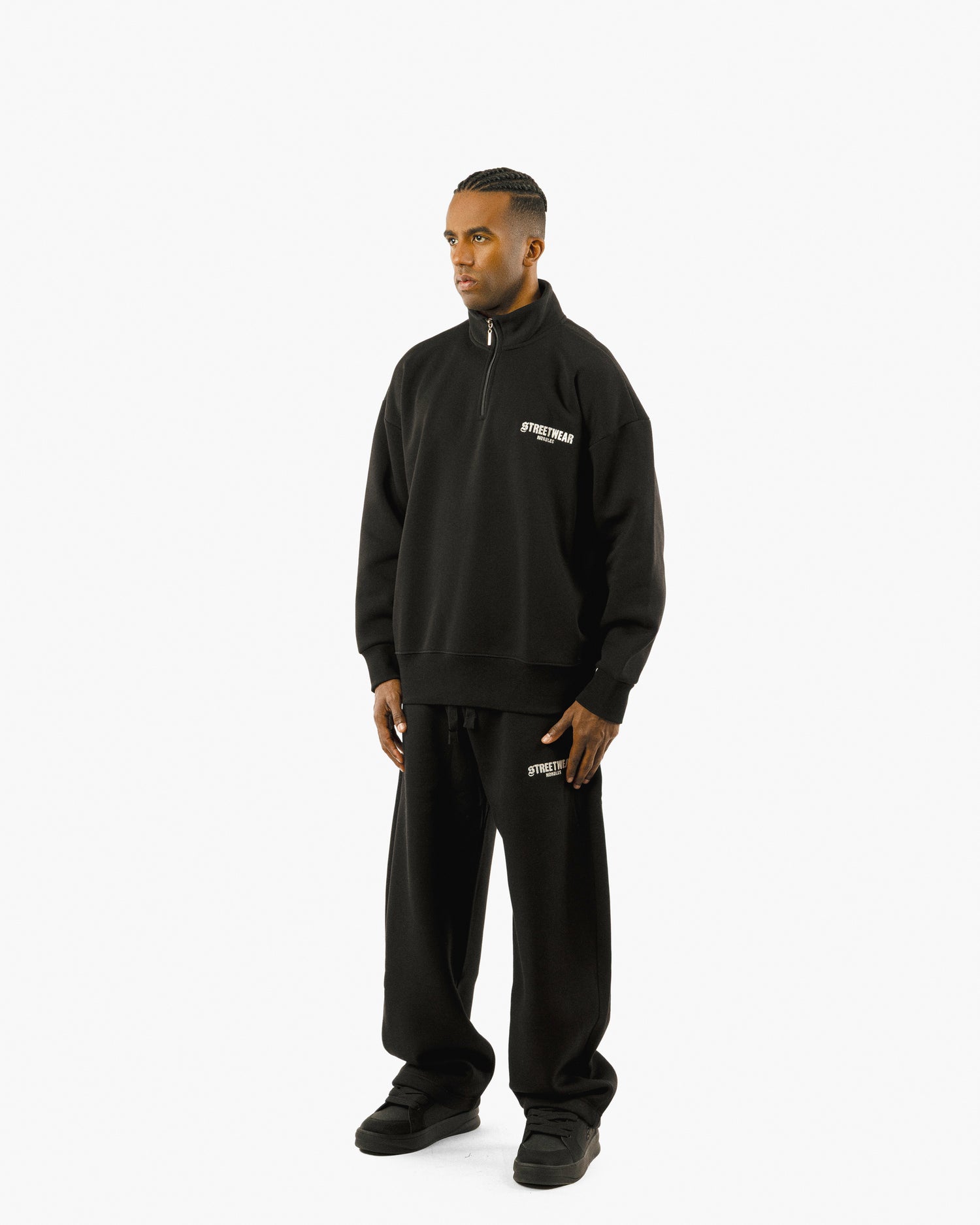 Streetwear Essential Oversized Quarter-Zip