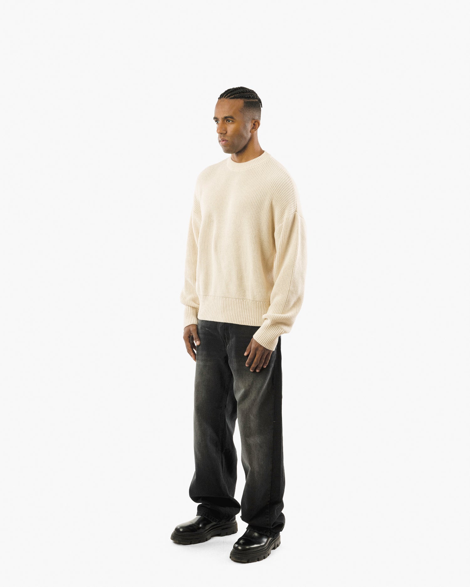 Streetwear Essential Boxy Knit Sweater