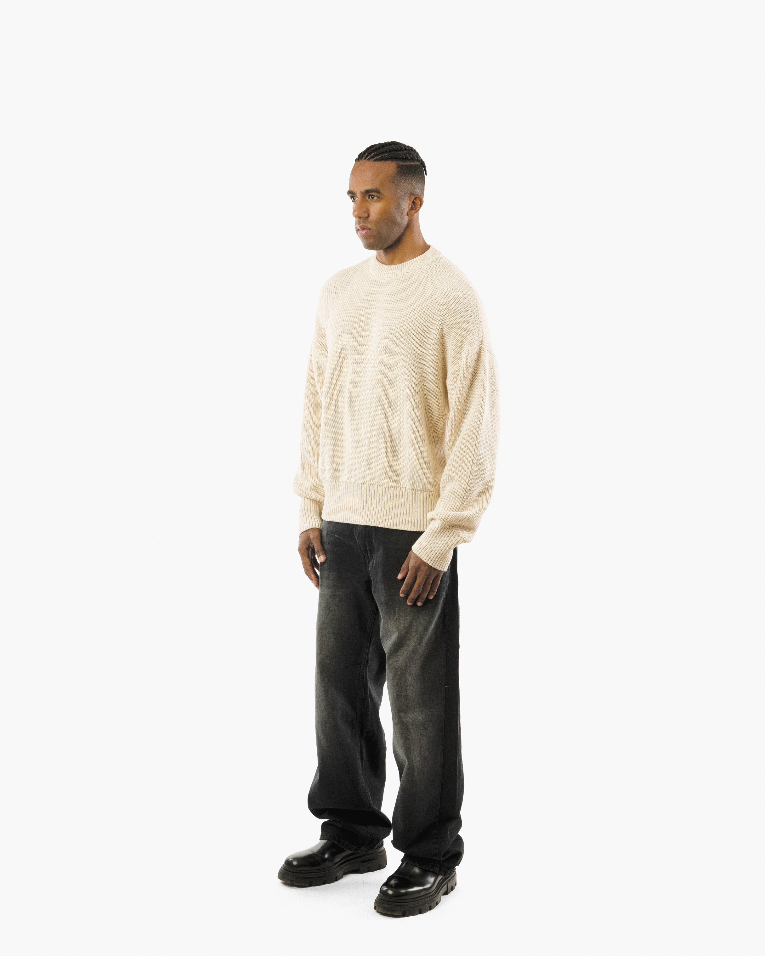 Streetwear Essential Boxy Knit Sweater