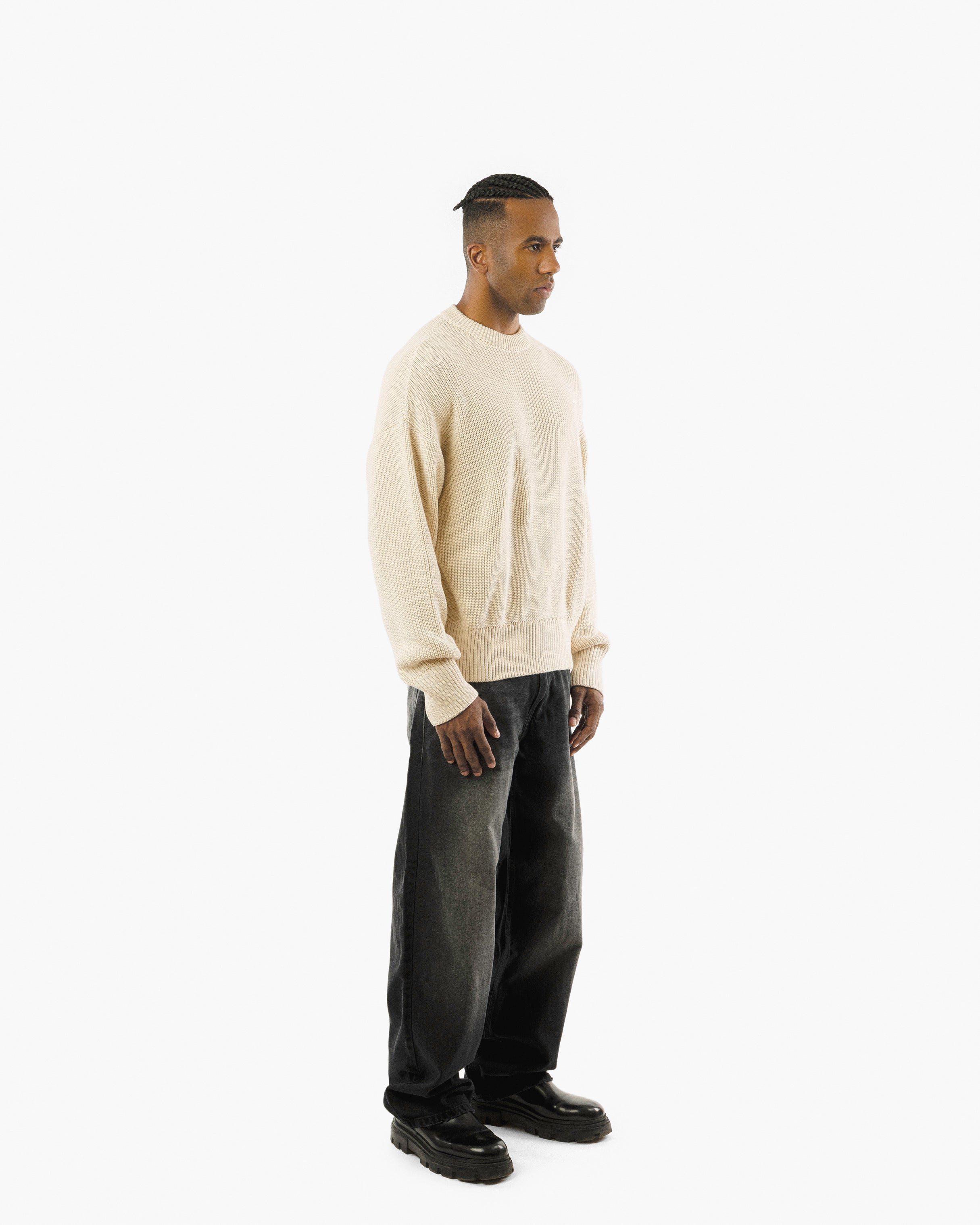 Streetwear Essential Boxy Knit Sweater