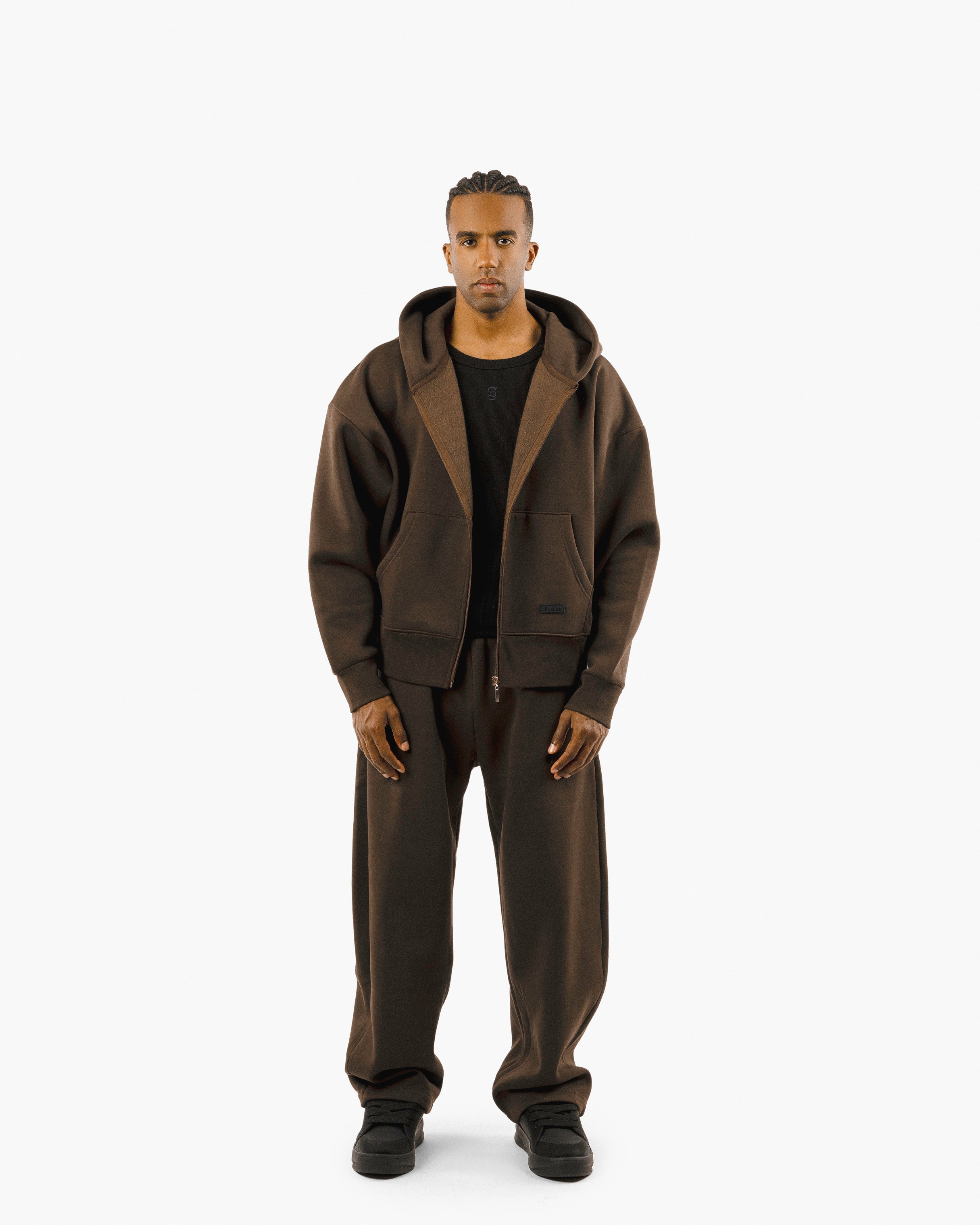 Streetwear Essential Boxy Zip Hoodie
