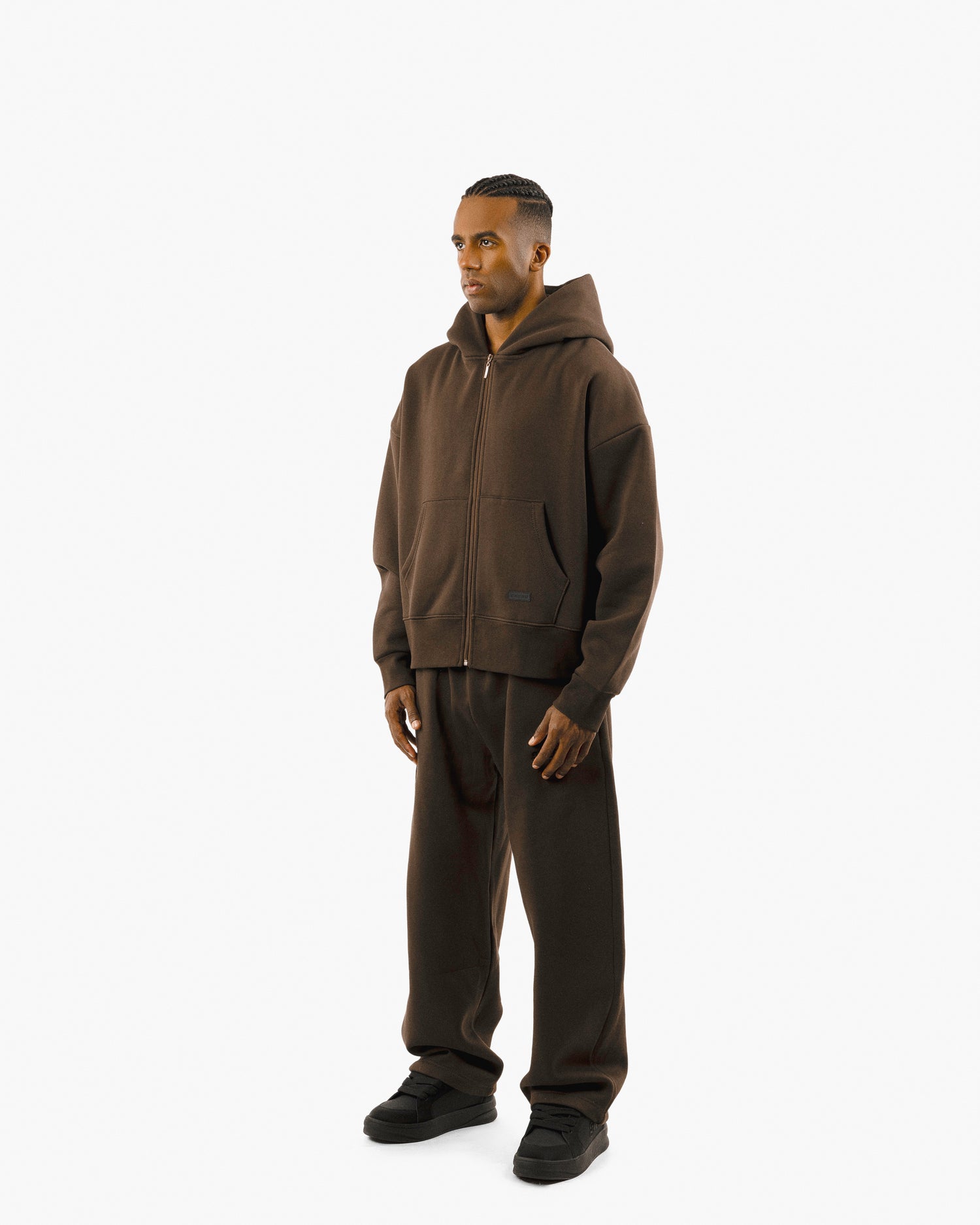 Streetwear Essential Boxy Zip Hoodie