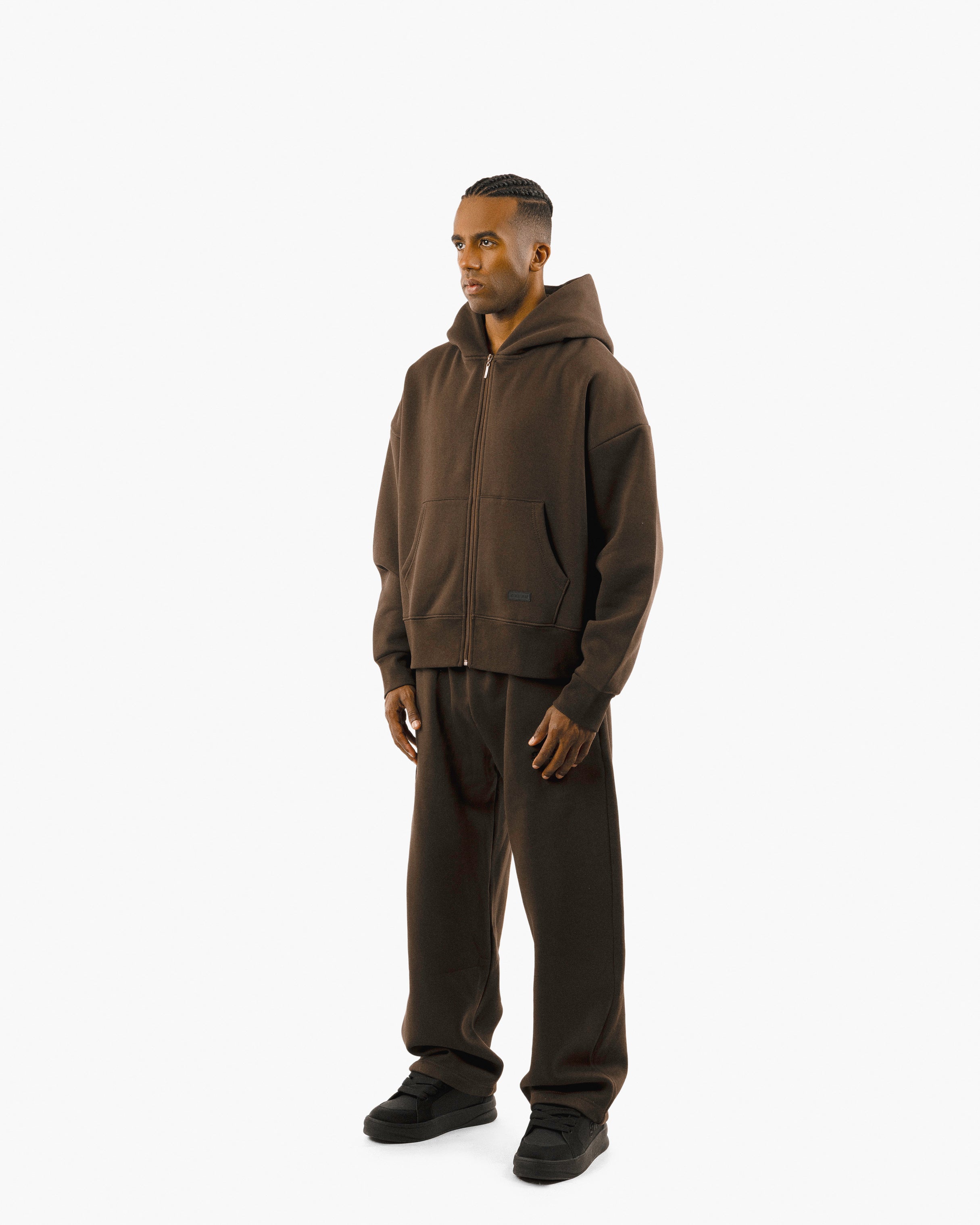 Streetwear Essential Boxy Zip Hoodie