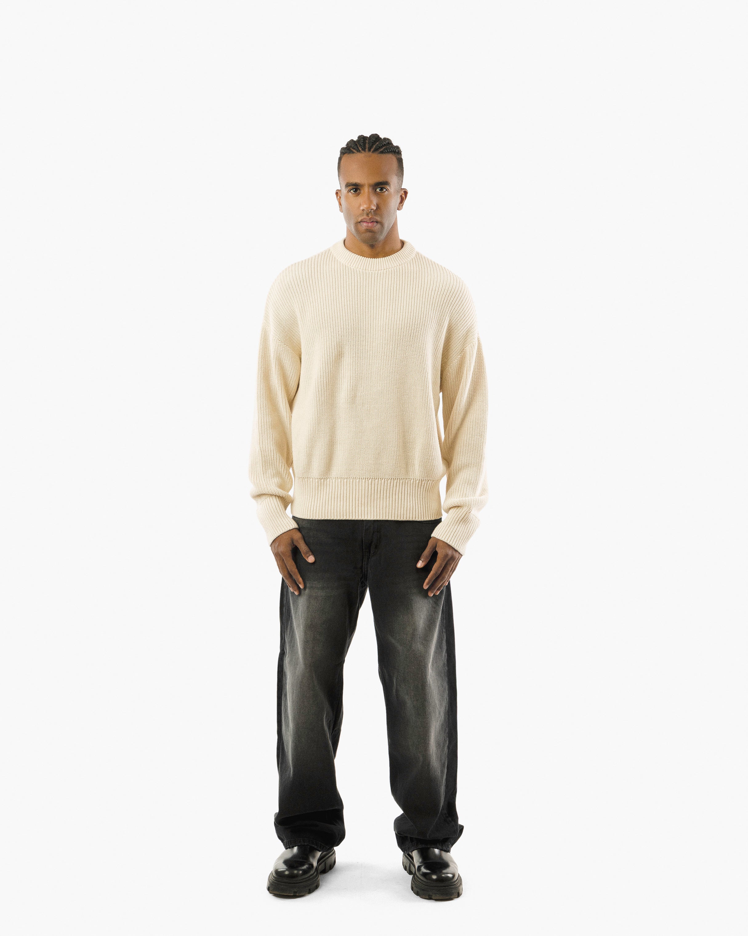 Streetwear Essential Boxy Knit Sweater