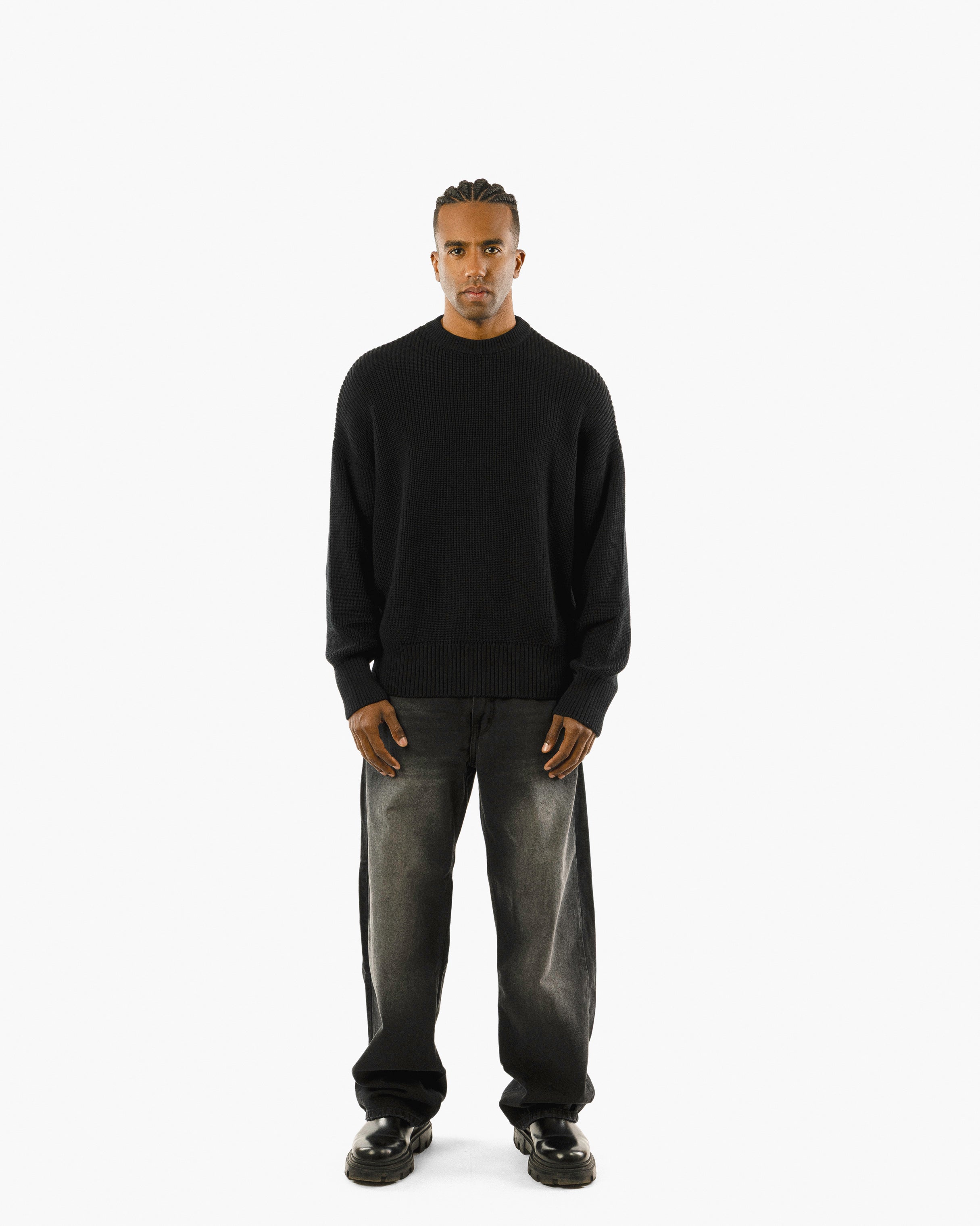 Streetwear Essential Boxy Knit Sweater