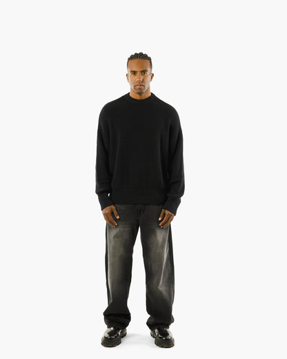 Streetwear Essential Boxy Knit Sweater