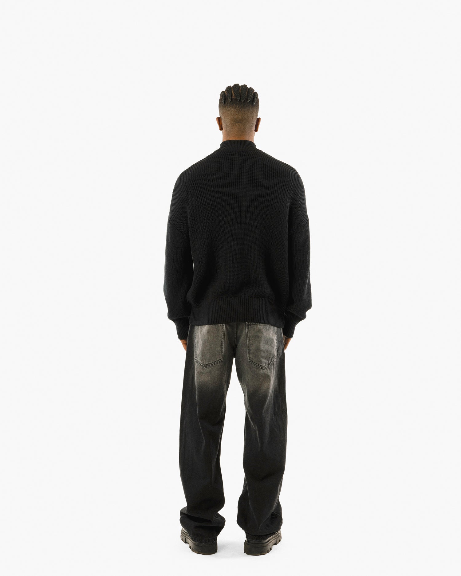 Streetwear Essential Oversized Quarter-Zip Sweater
