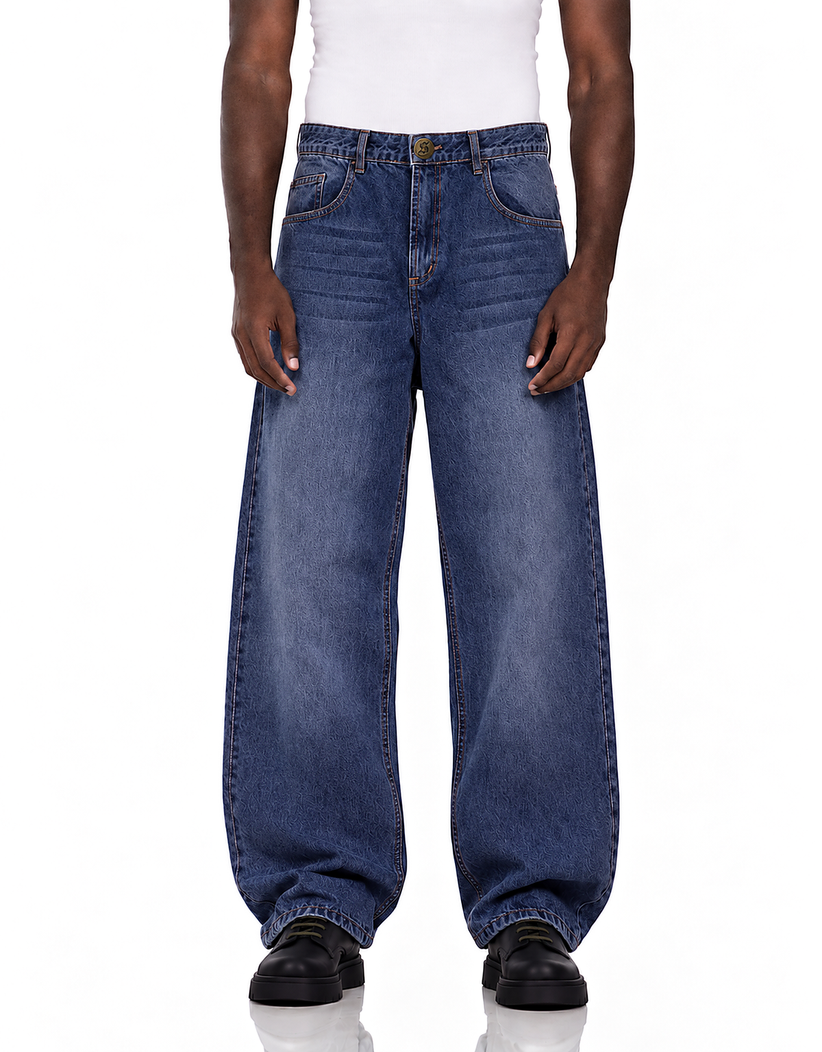 Essential Deep Blue Super Baggy Jeans