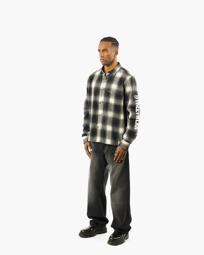 Embroidered Viella Plaid Overshirt