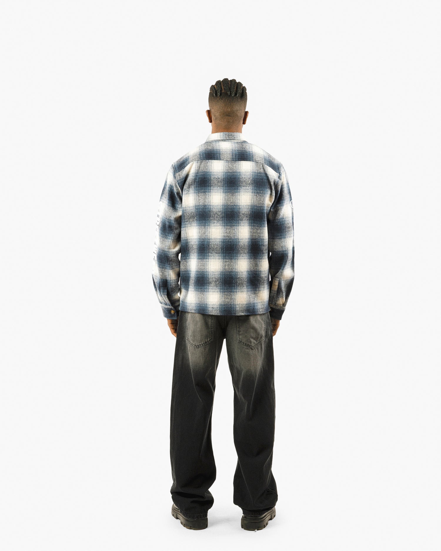 Embroidered Viella Plaid Overshirt