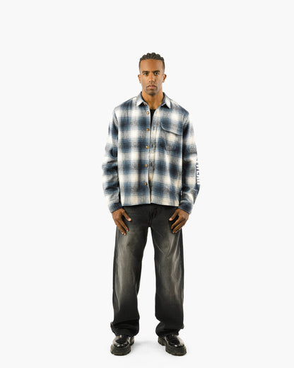 Embroidered Viella Plaid Overshirt