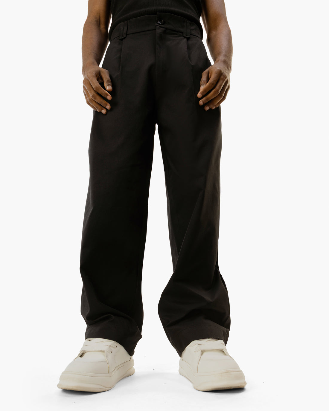 Pleated Gabardine Balloon Trouser