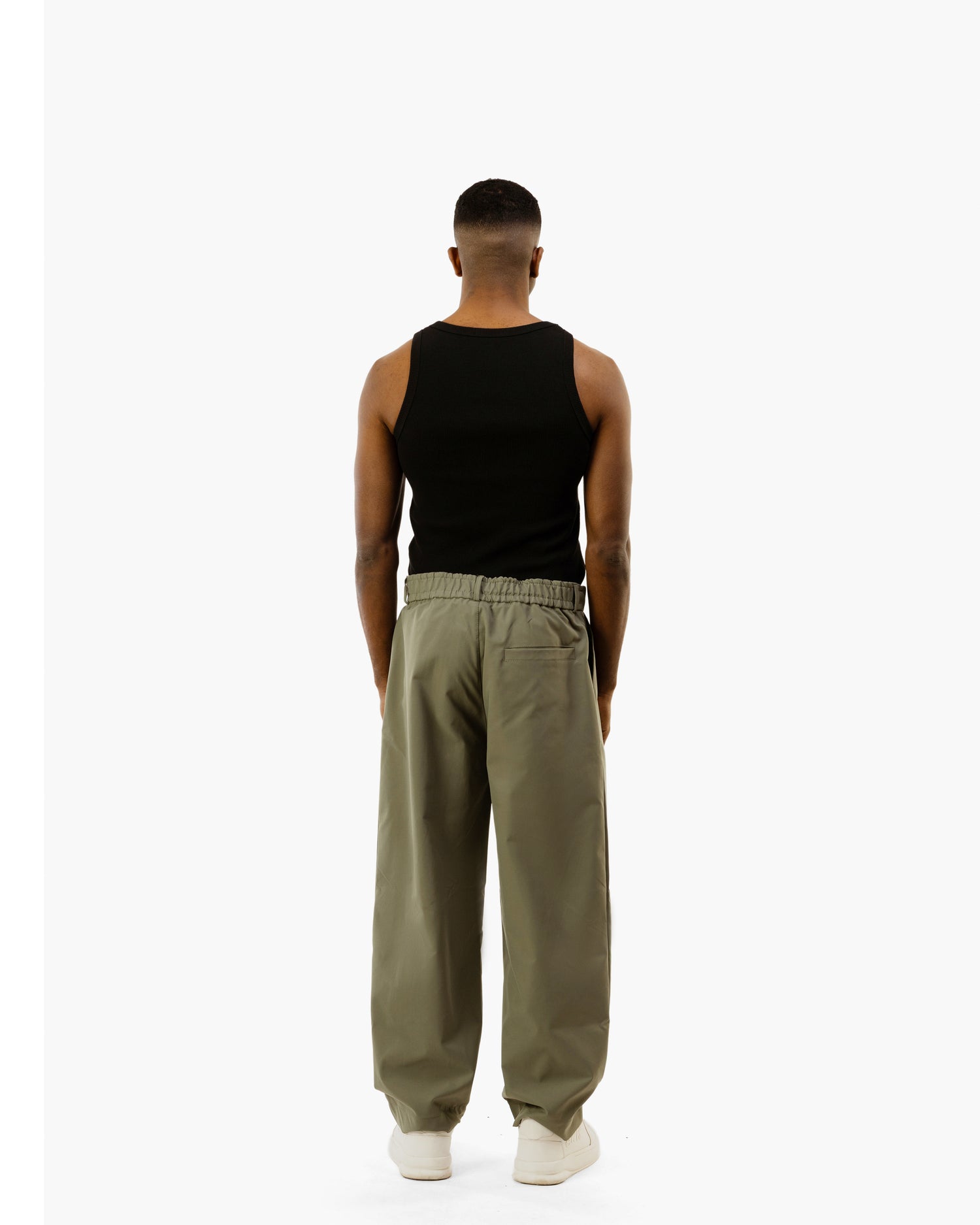 Pleated Gabardine Balloon Trouser