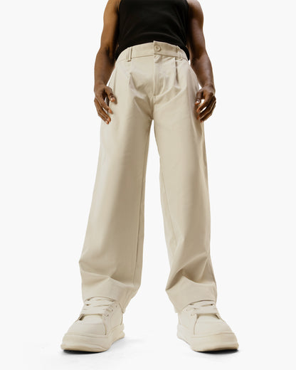 Pleated Gabardine Balloon Trouser