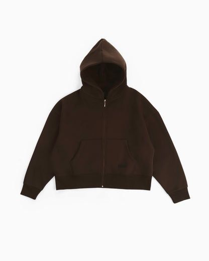 Streetwear Essential Boxy Zip Hoodie