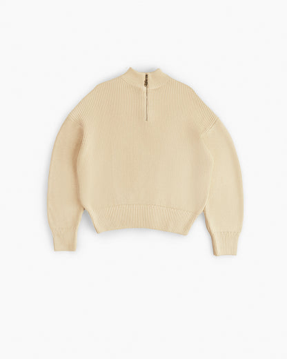 Streetwear Essential Oversized Quarter-Zip Sweater