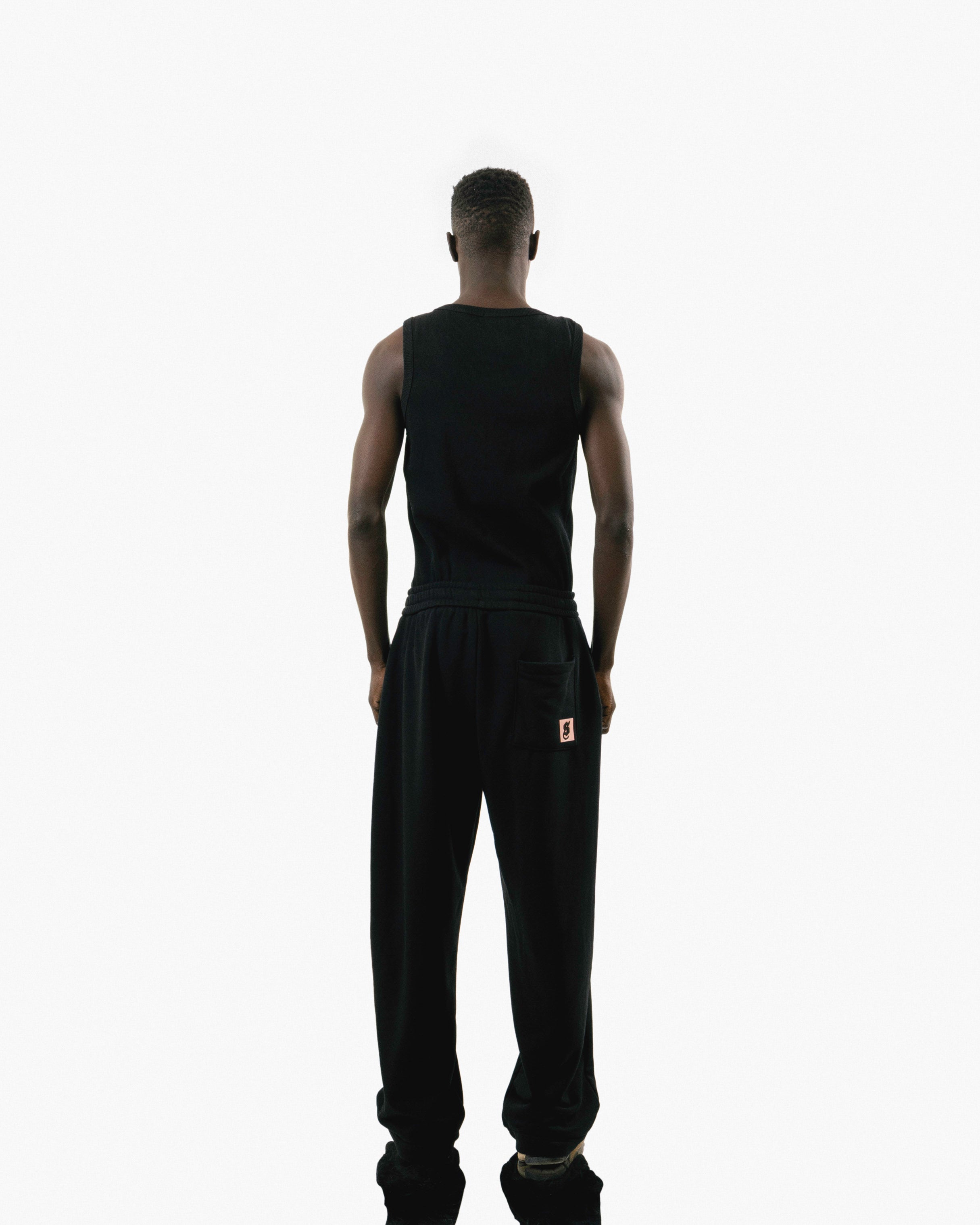 Streets Roam Sweatpant Black With Blue Stripe