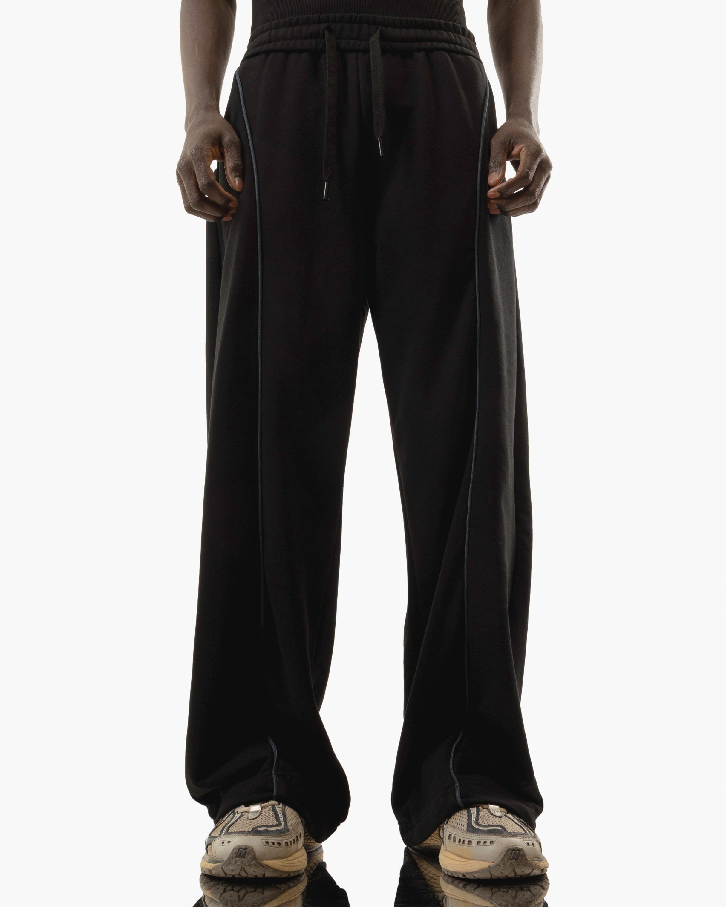 Streets Roam Sweatpant Black With Blue Stripe