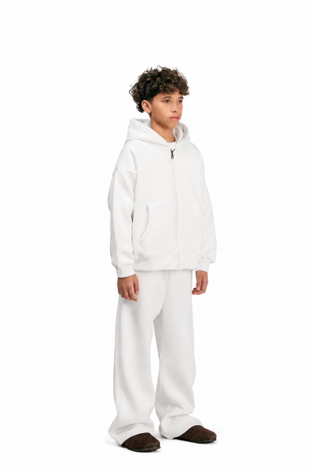 Kids Streetwear Essential V2 Boxy Zip Hoodie