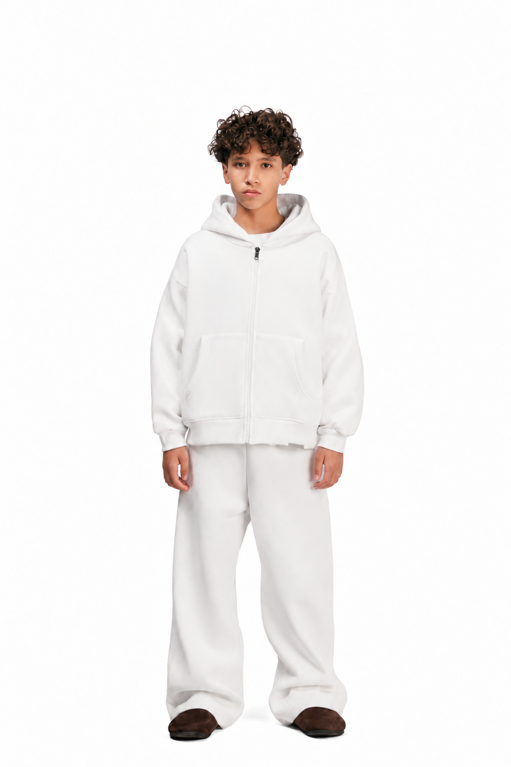 Kids Streetwear Essential V2 Boxy Zip Hoodie