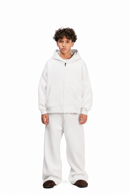 Kids Streetwear Essential V2 Boxy Zip Hoodie