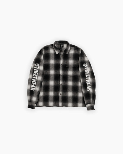 Embroidered Viella Plaid Overshirt