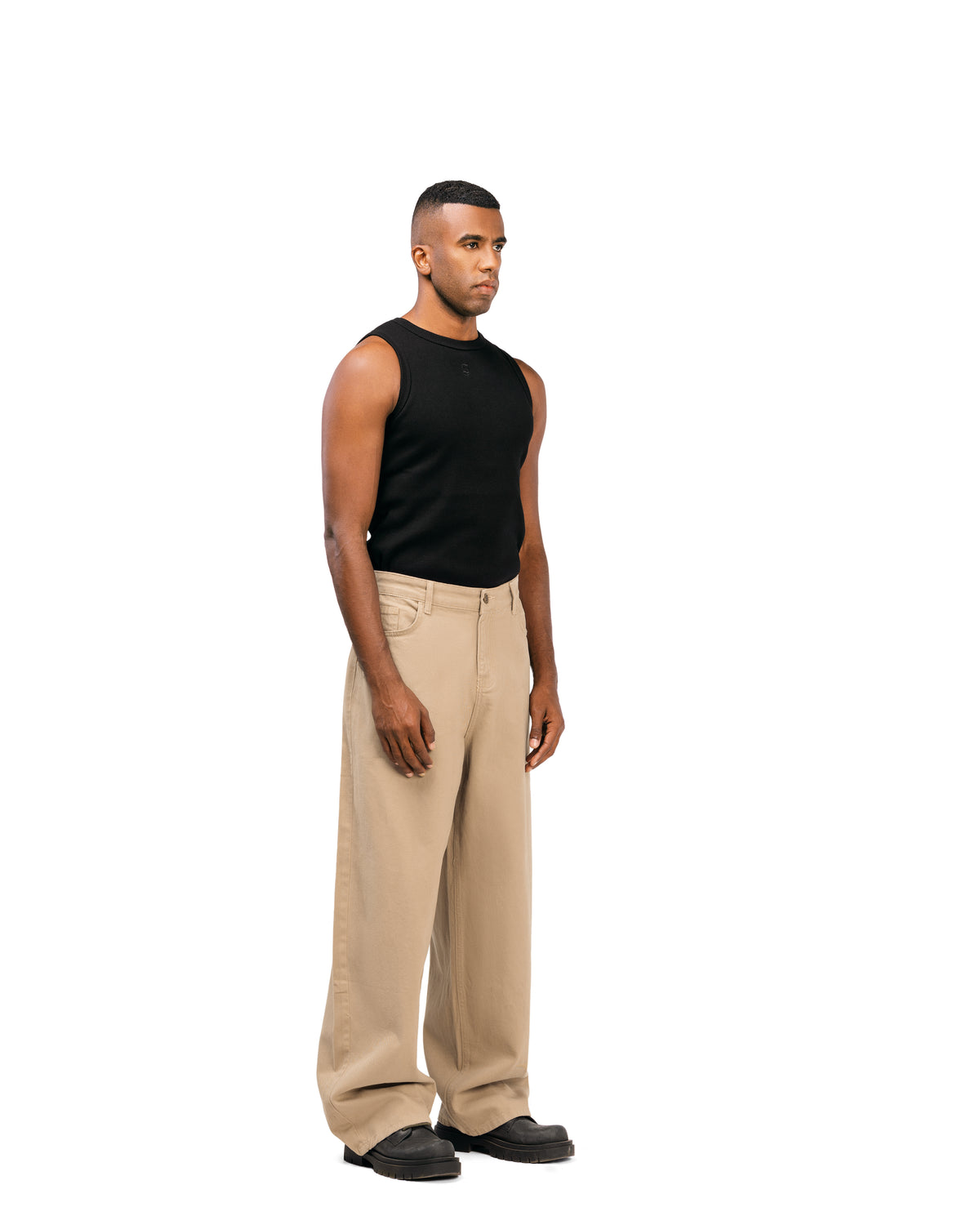 SWTS Beige Balloon Fit Gabardine Pants