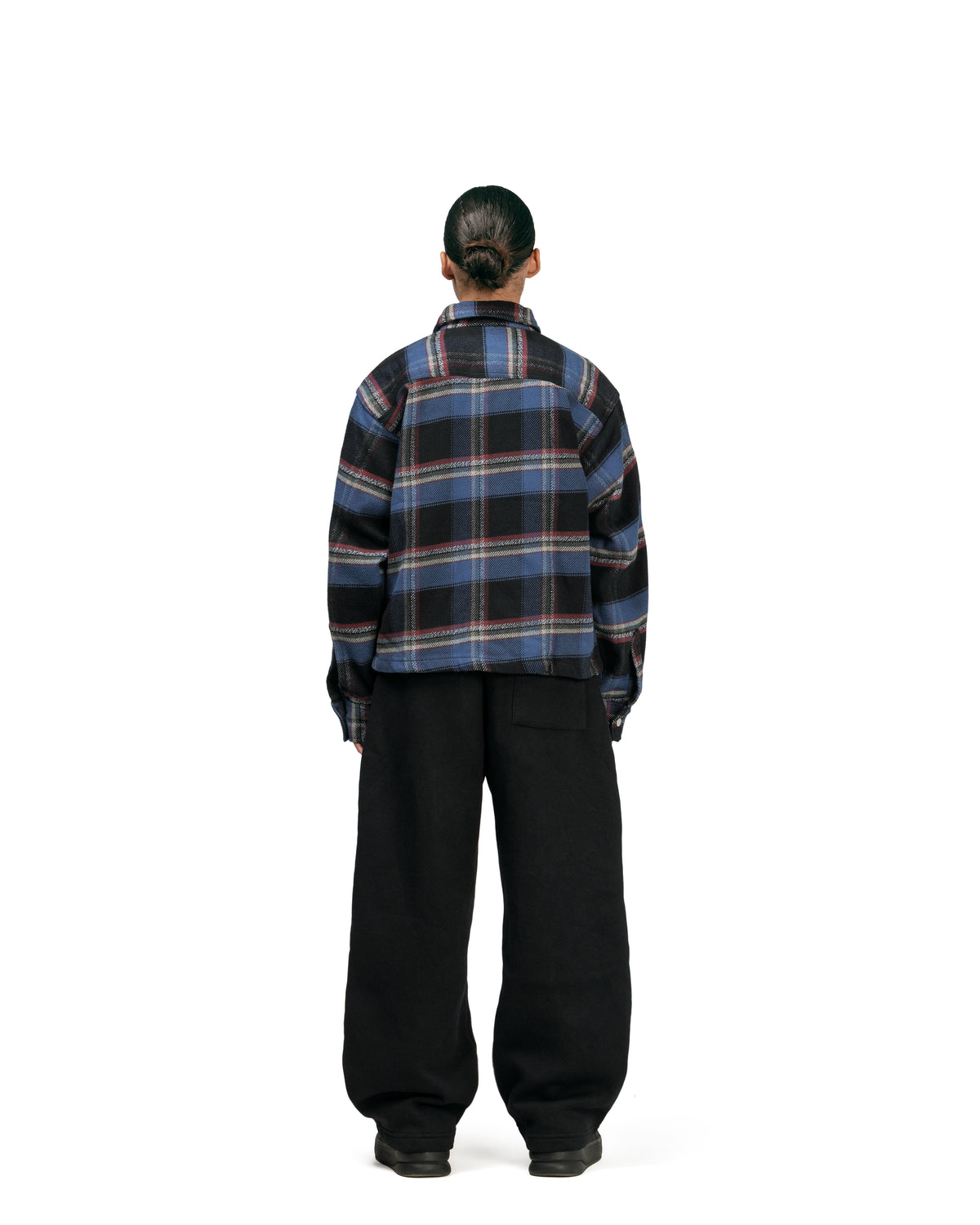 Essential Viella Plaid Overshirt Dark Blue*Red