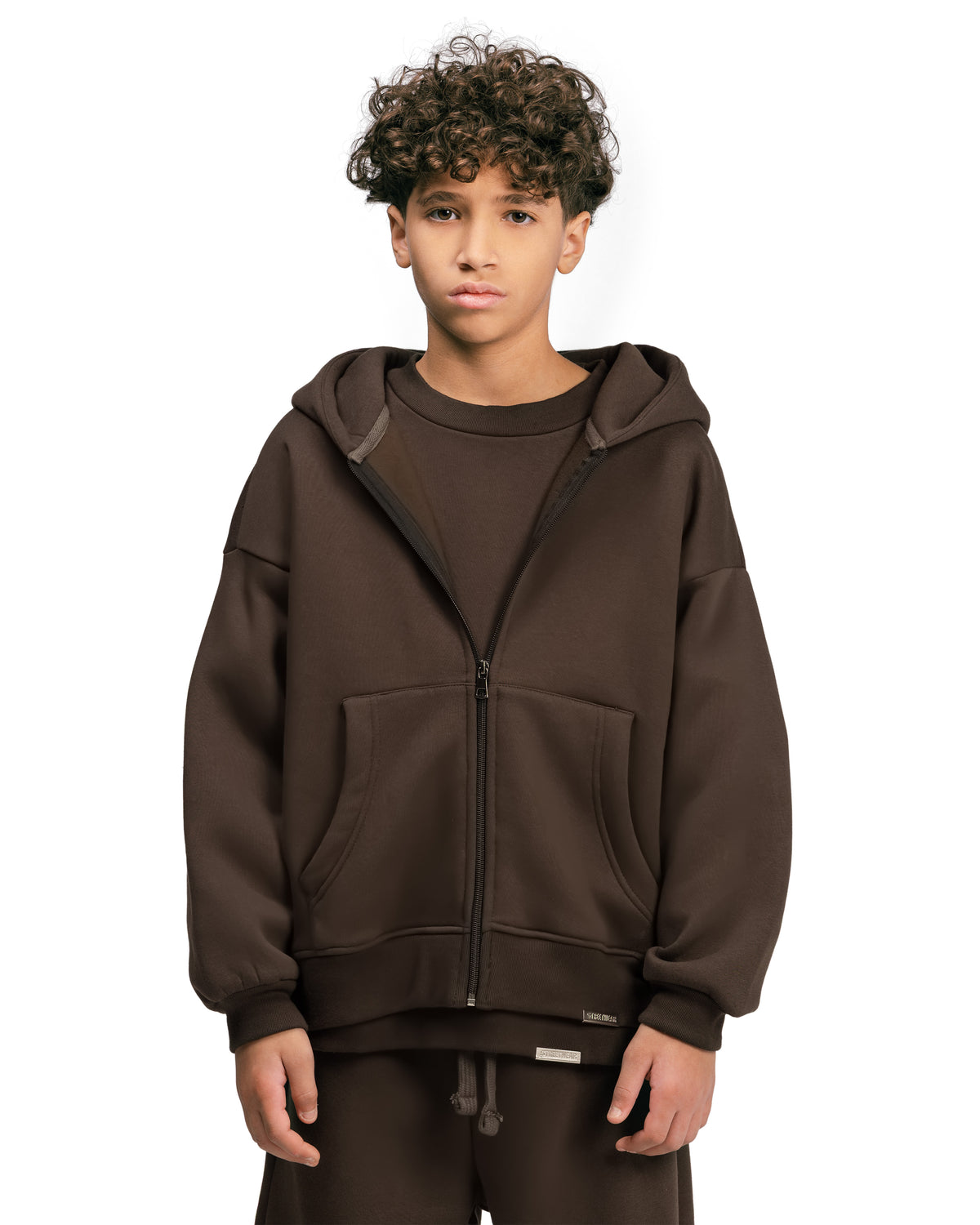 Kids Streetwear Essential V2 Boxy Zip Hoodie