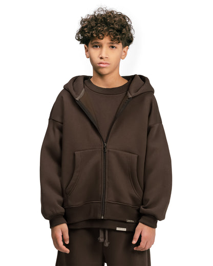 Kids Streetwear Essential V2 Boxy Zip Hoodie