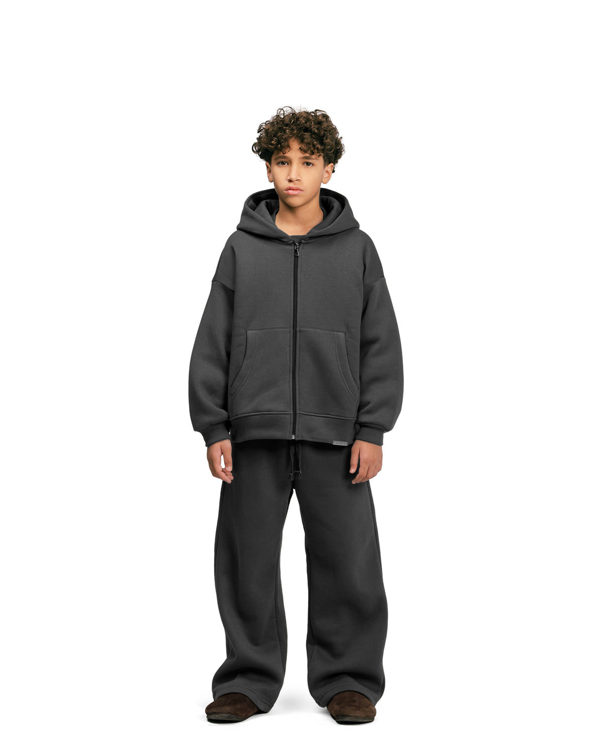 Kids Streetwear Essential V2 Boxy Zip Hoodie