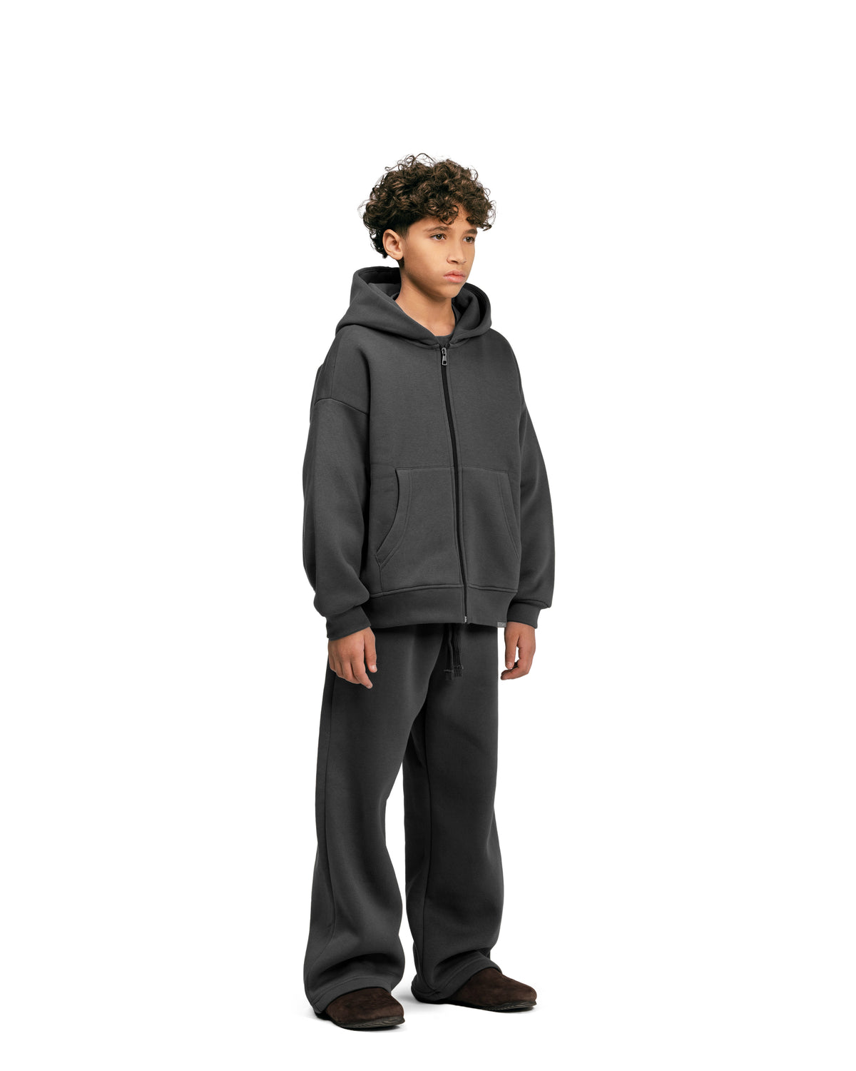 Kids Streetwear Essential V2 Boxy Zip Hoodie